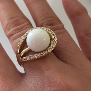 White stone ring